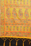 Women's Yellow color With Golden Zari Kalamkari Cotton saree with Customize blouse piece