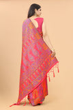 Women's Peach color With Golden Zari Kalamkari Cotton saree with Customize blouse piece