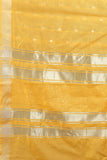 Women's Yellow color With Golden Zari Woven Pure Silk saree with Customize blouse piece